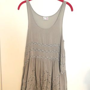 Free people gray lace tunic tank small
